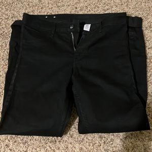 Black full length skinny jeans